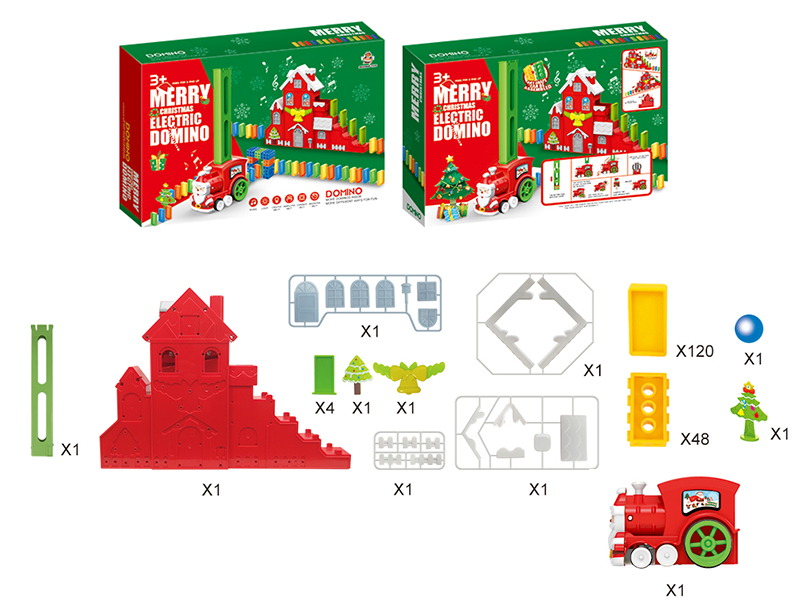 Christmas Electric Domino Train Set
