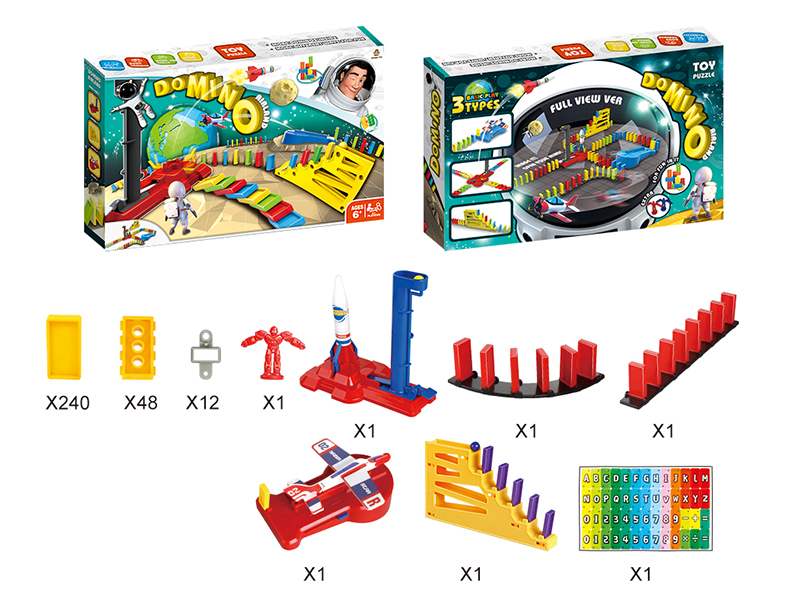 Domino Building blocks + Airplane + Rocket Set