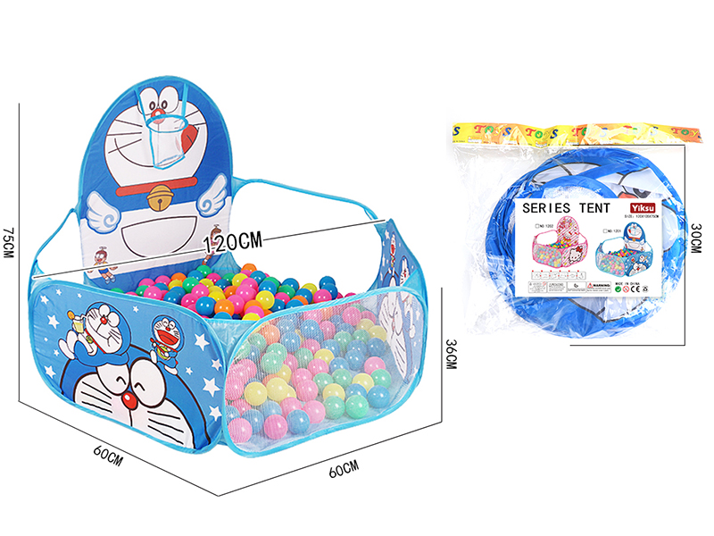Doraemon Ball Pool Children's Tent With Basketball Hoop
