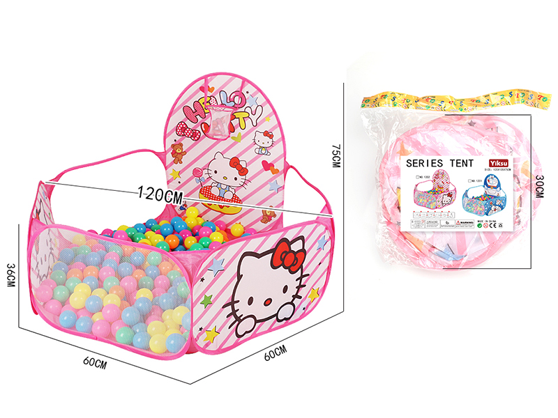Hello Kitty Ball Pool Children's Tent With Basketball Hoop