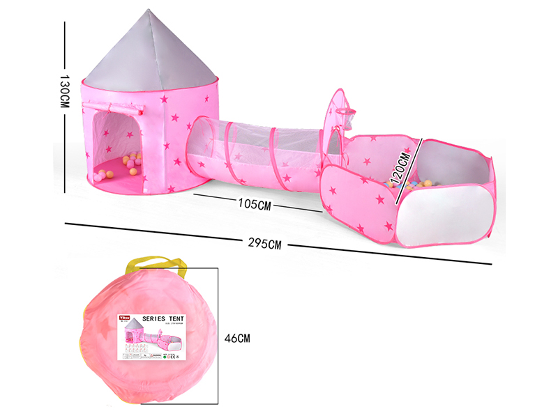 Pink Yurt Tent Three-Piece Set