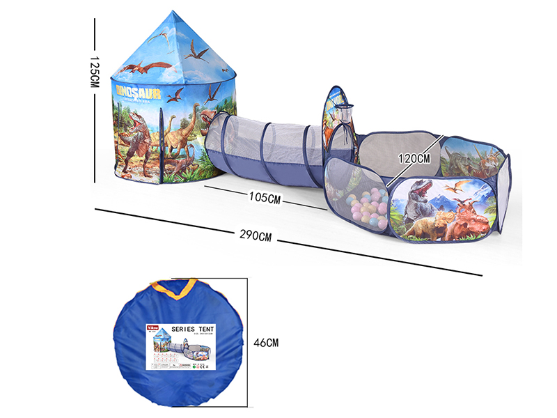 Dinosaur Yurt Tent Three-Piece Set