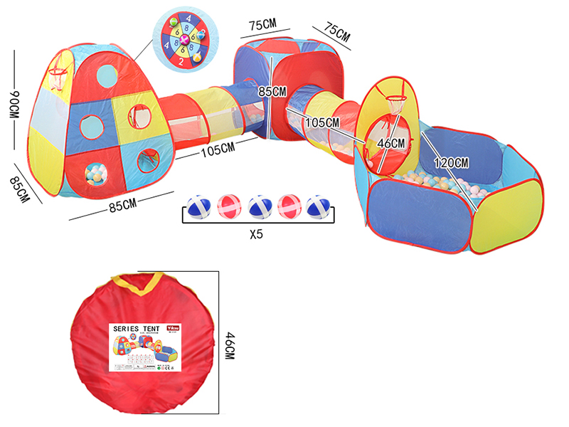 Children's Tent Five-Piece Set