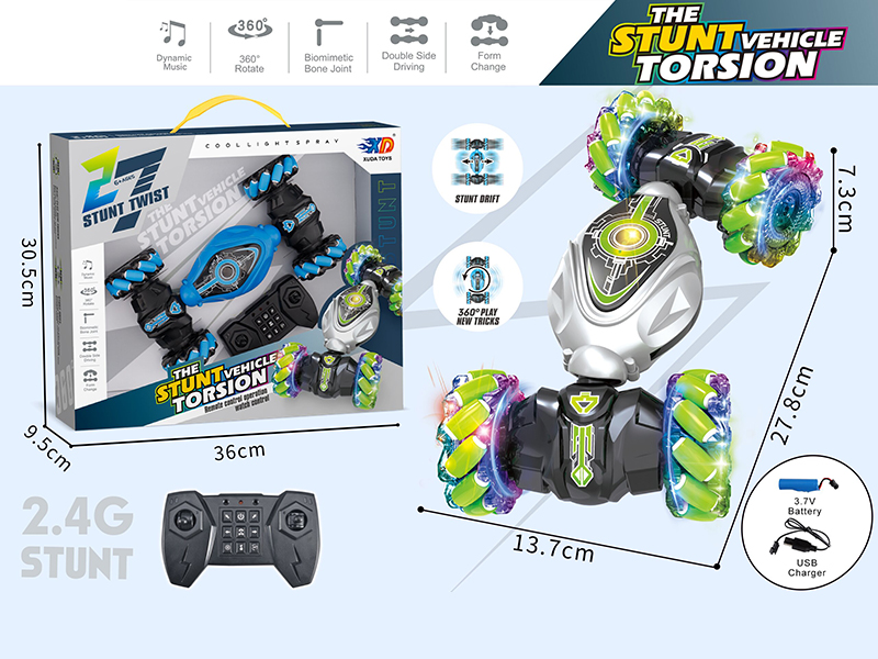 2.4G 10-Channel Remote Control Twist Stunt Car