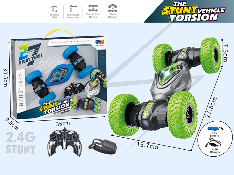 2.4G 10-Channel Remote Control Twist Stunt Car(With Watch Remote Controller)