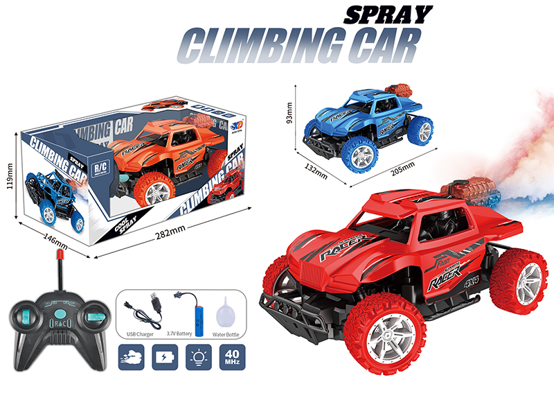 40Mhz 5 Channel Remote Control Spray Climbing Car With Light