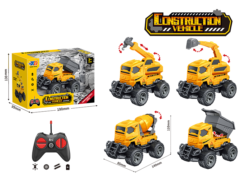 4 Channel Remote Control Engineering Truck With Light(Not Included Batteries)