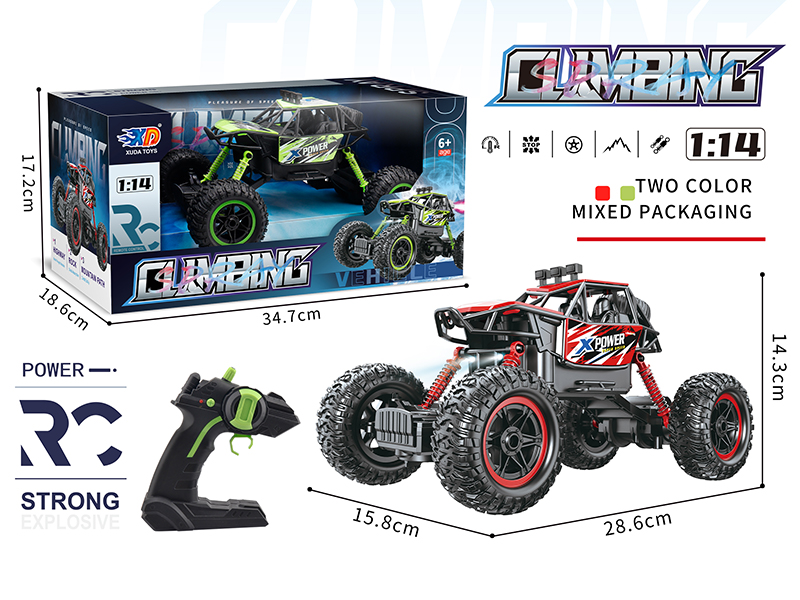 1:14 Remote Control Climbing Off-Road Vehicle With Light(Not Included Batteries)27Mhz