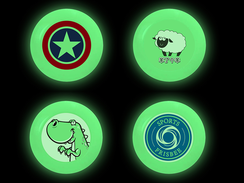 20cm Dinosaur Pattern Glow In The Dark Frisbee