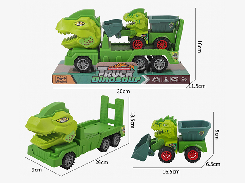 Friction Dinosaur Trailer With Slide Dinosaur Vehicle