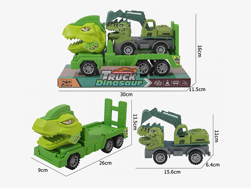 Friction Dinosaur Trailer With Slide Dinosaur Hook Machine