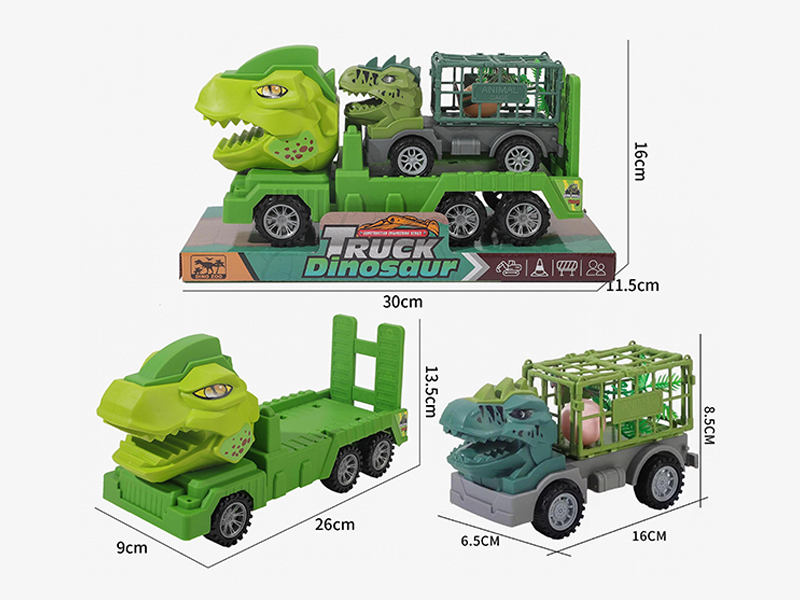 Friction Dinosaur Trailer With Slide Dinosaur Prisoner Vehicle