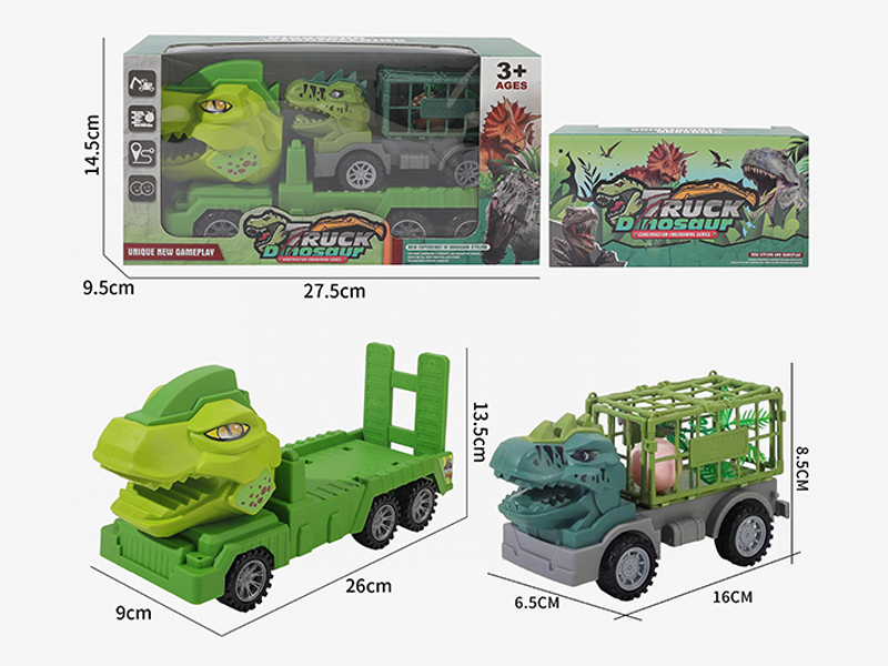 Friction Dinosaur Trailer With Slide Dinosaur Prisoner Vehicle