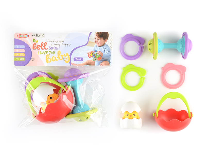 Baby Teether Rattle 6pcs
