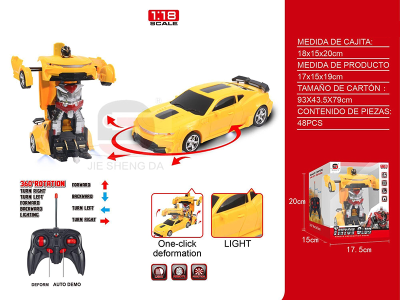 1:18 Bumblebee Remote Control Transformation Car(Included Battery)