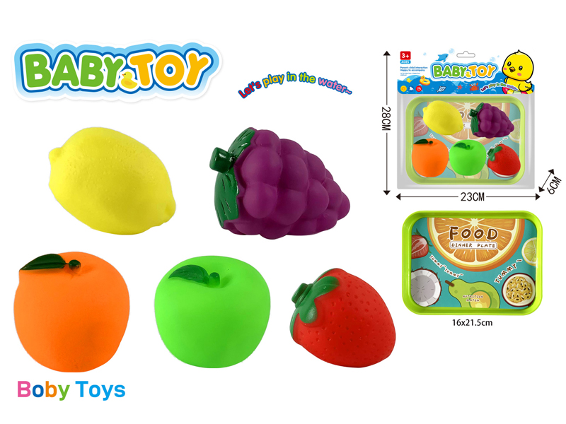 Vinyl Fruit Toy Set