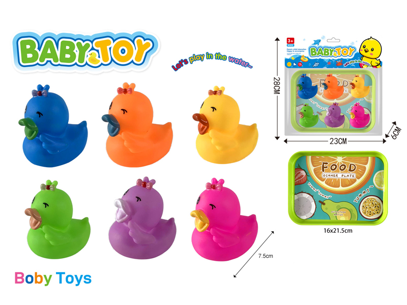 Vinyl Duck Bow Toy Set