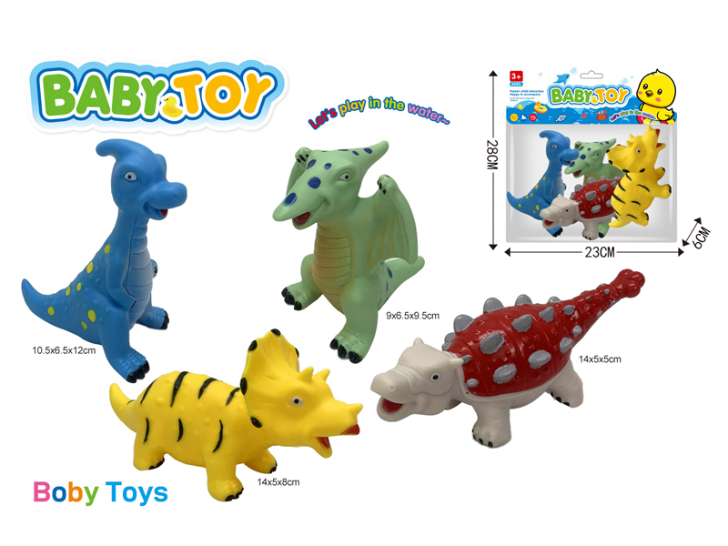 Vinyl Dinosaur Animals Toy Set