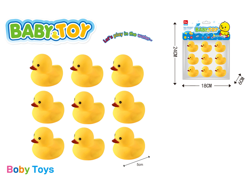 9PCS Vinyl Duck Toy Set