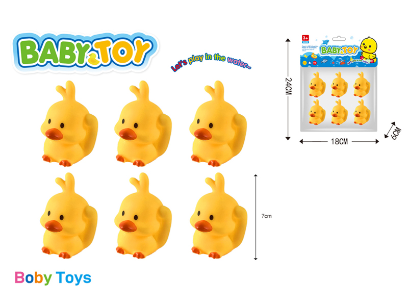 6PCS Vinyl Duck Toy Set