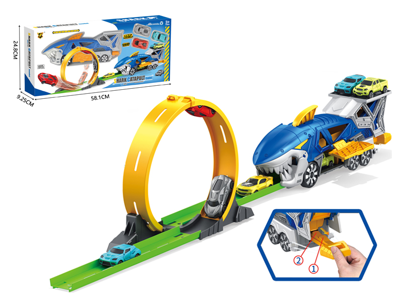 Slide Shark Car Catapult Set