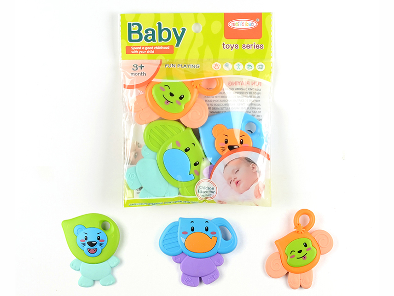 Animal-Shaped Teether 3pcs