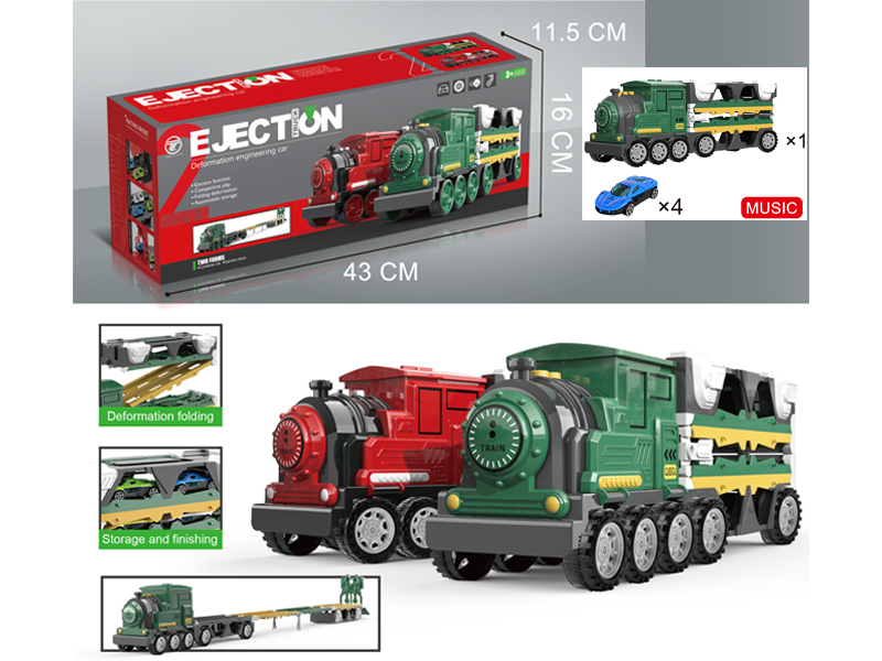 Train Ejects Railroad Speeder With Music+4 Alloy Cars