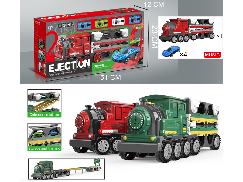Train Ejects Railroad Speeder With Music+4 Alloy Cars