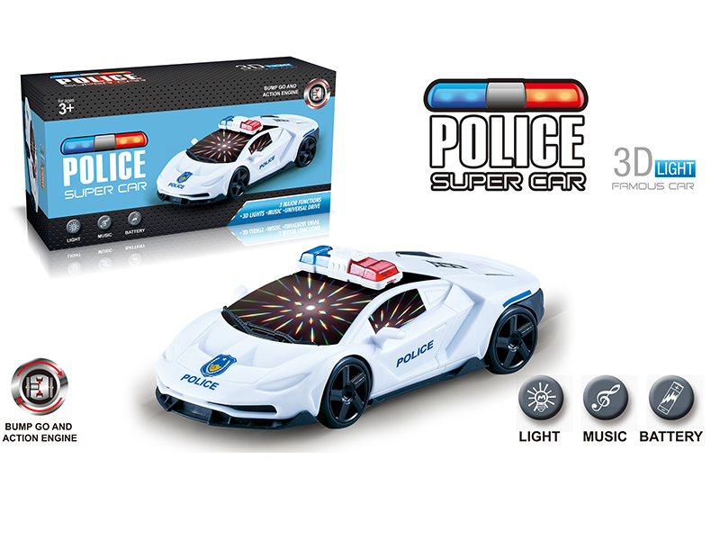 B/O Go And Bump Simulated Lamborghini Police Car With 3D Lights And Music