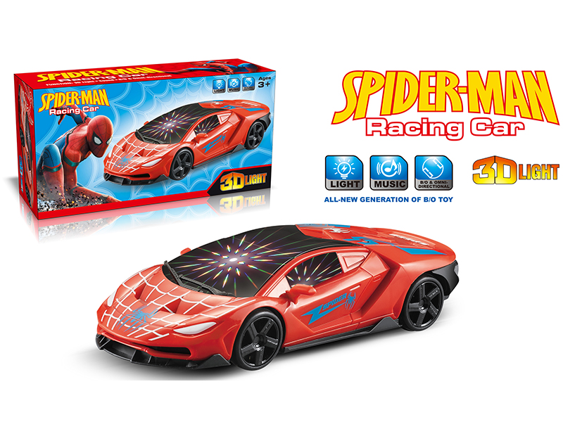 B/O Go And Bump Spider-Man Lamborghini Racing Car With 3D Lights And Music