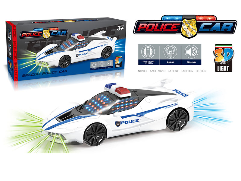B/O Go And Bump Simulated Ferrari Police Car With 3D Lights And Music