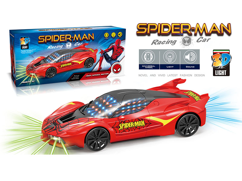 B/O Go And Bump Simulated Ferrari Racing Car With 3D Lights And Music(Spider-Man)