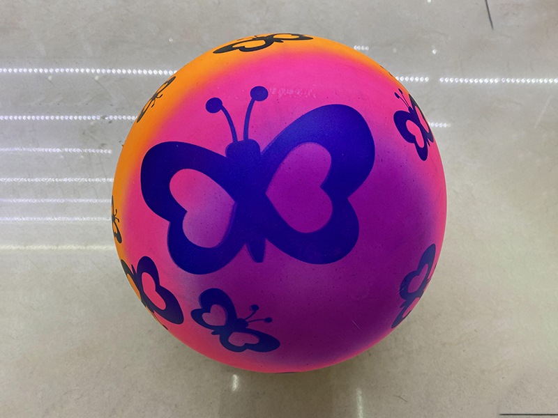 9 Inch Butterfly Rainbow Ball