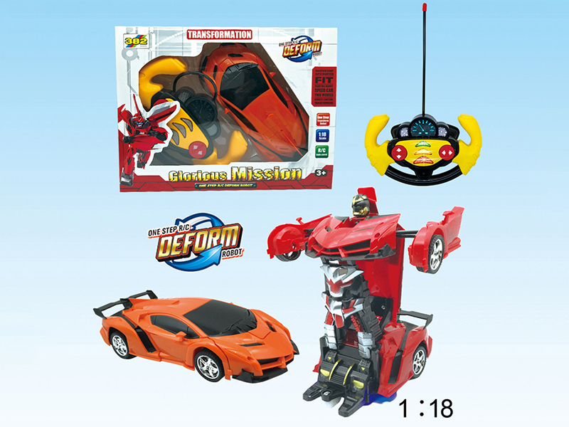 5 Channel Remote Control One-Key Transformation Car With Light And Music(Lamborghini Veneno)