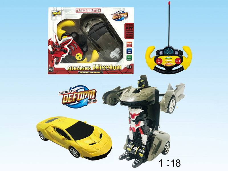 5 Channel Remote Control One-Key Transformation Car With Light And Music(Lamborghini)