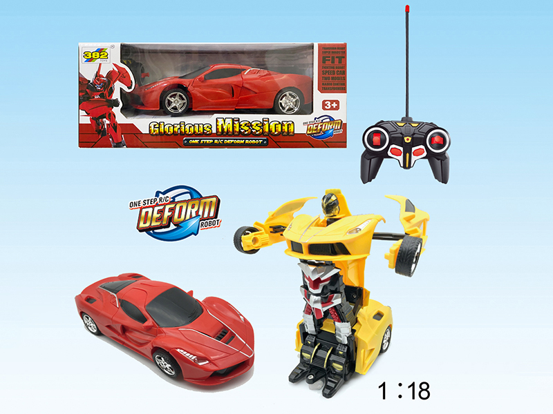 6 Channel Remote Control One-Key Transformation Car(Ferrari)