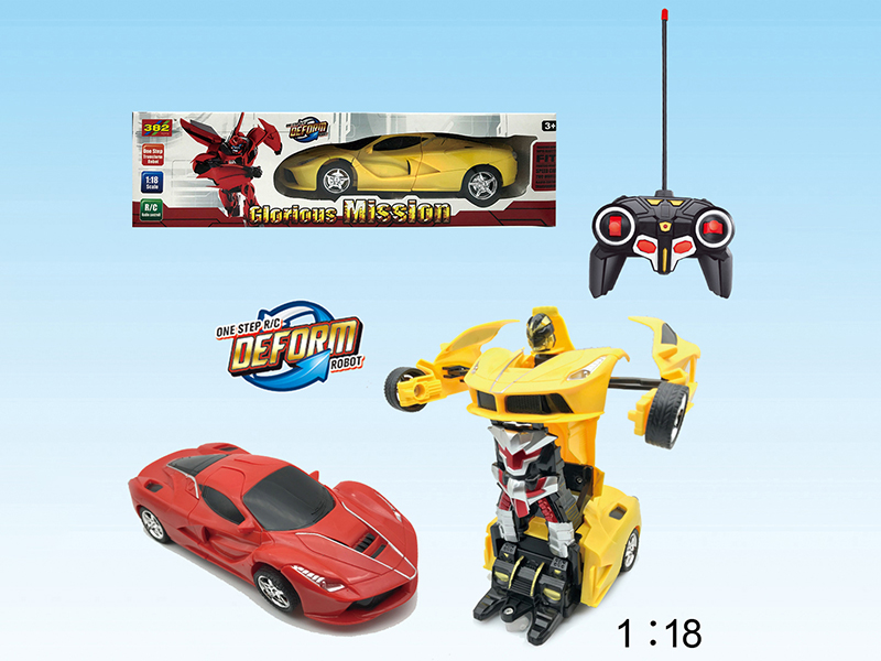 6 Channel Remote Control One-Key Transformation Car(Ferrari)