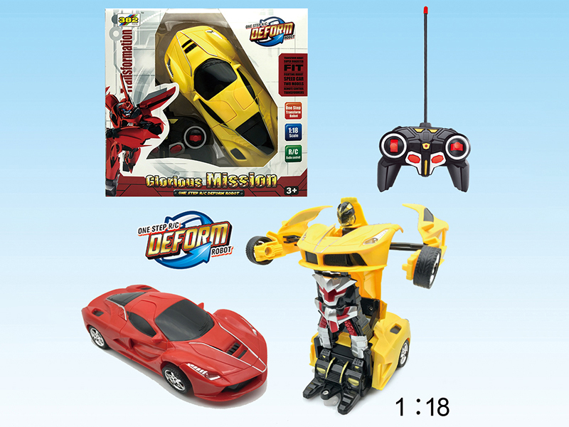 6 Channel Remote Control One-Key Transformation Car(Ferrari)