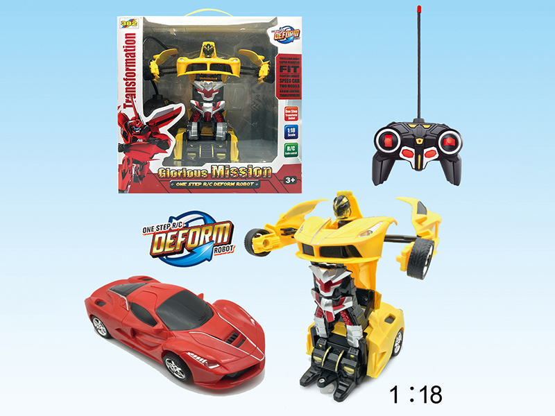 6 Channel Remote Control One-Key Transformation Car(Ferrari)