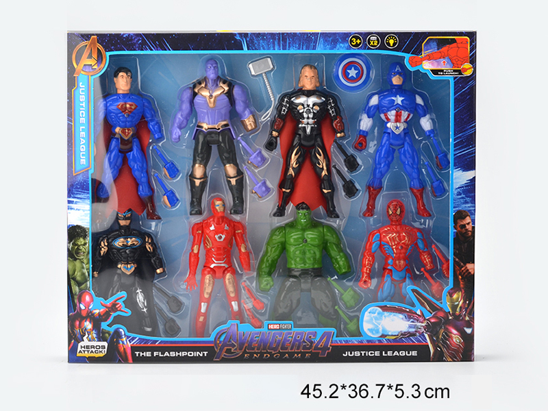 Avengers Assemble Action Fgures Toys With Colorful Lights
