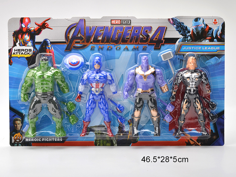 Avengers Assemble Action Fgures Toys With Colorful Lights
