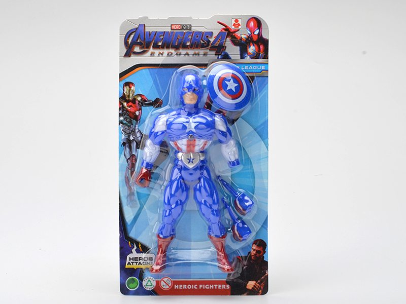 Captain America With Colorful Lights