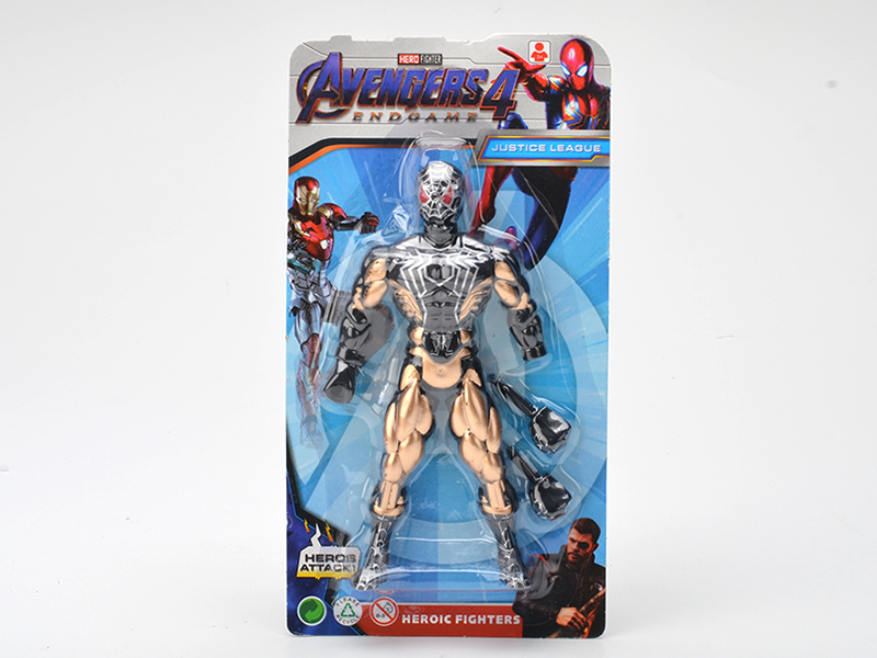 Black Spider-Man With Colorful Lights