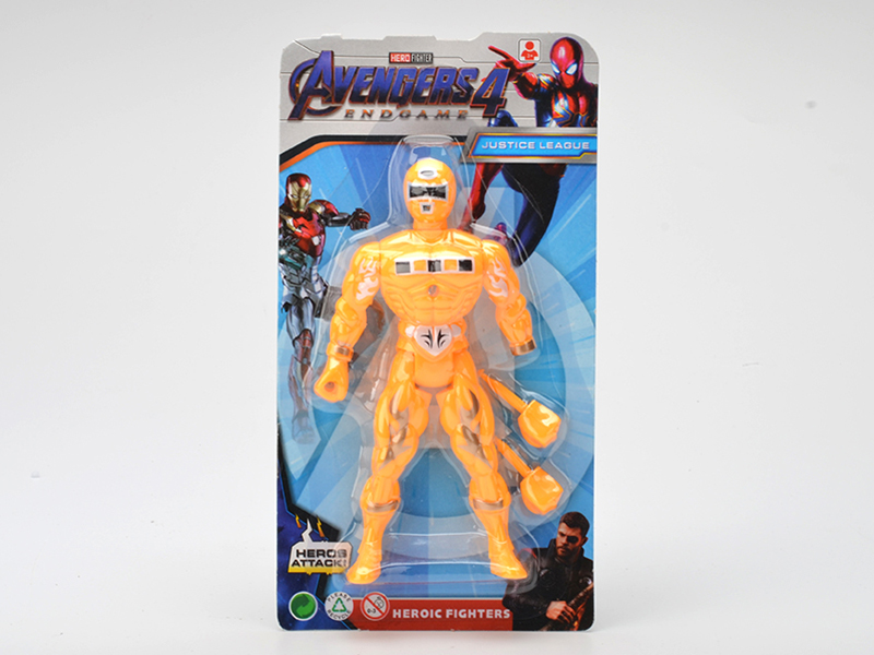 Digital Warrior With Colorful Lights