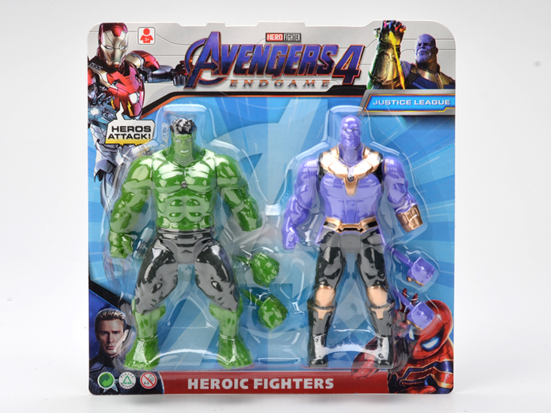 Thanos And The Hulk Action Figure Toy With Colorful Lights 2pcs