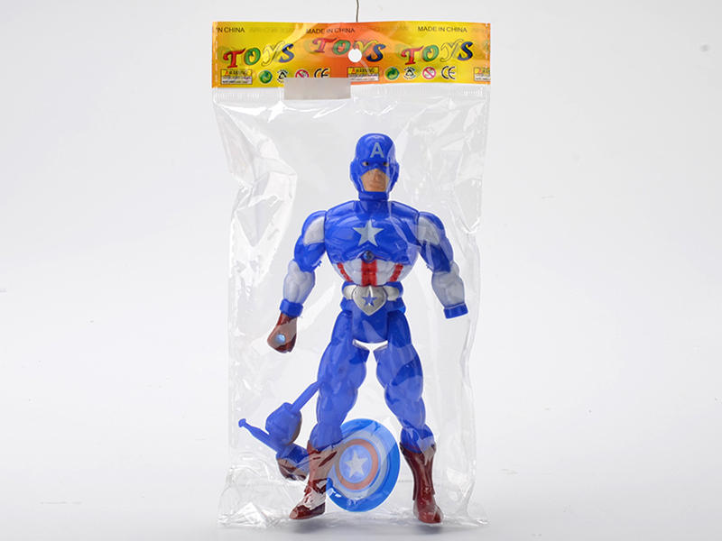 Captain America With Colorful Lights