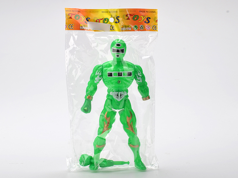 Digital Warrior With Colorful Lights