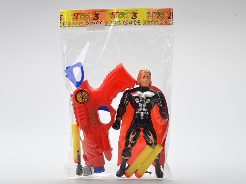 Thor Action Figure Toys With Colorful Lights + Soft Bullet Gun