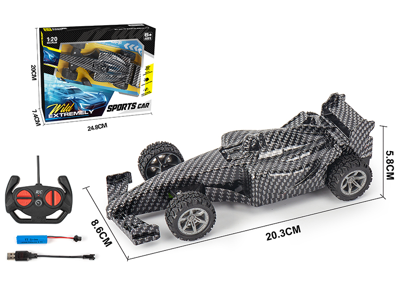 1:20 4Ch R/C Simulated F1 Car (Carbon Fiber Patterned Version)