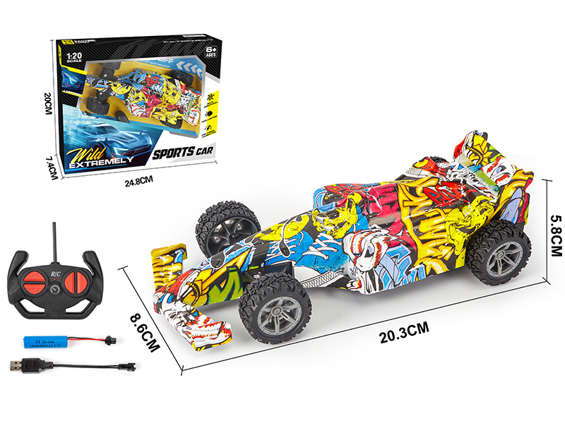 1:20 4Ch R/C Simulated F1 Car (Graffiti Version)